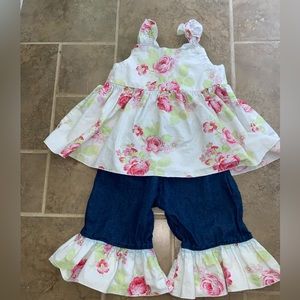 Lolly Wolly Doodle matching set- top size 5 bottoms size 4